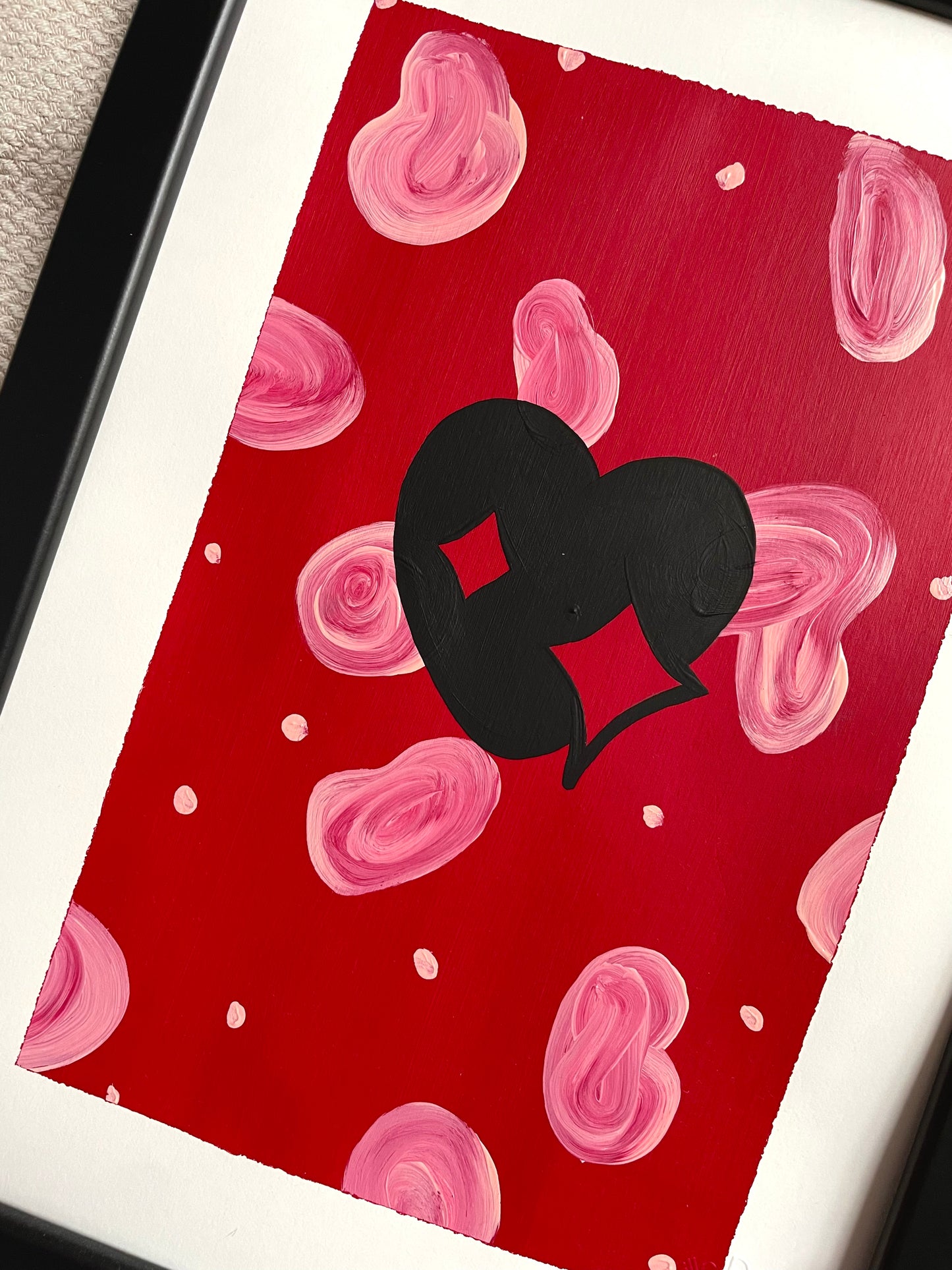 70's Heart - Acrylique sur papier