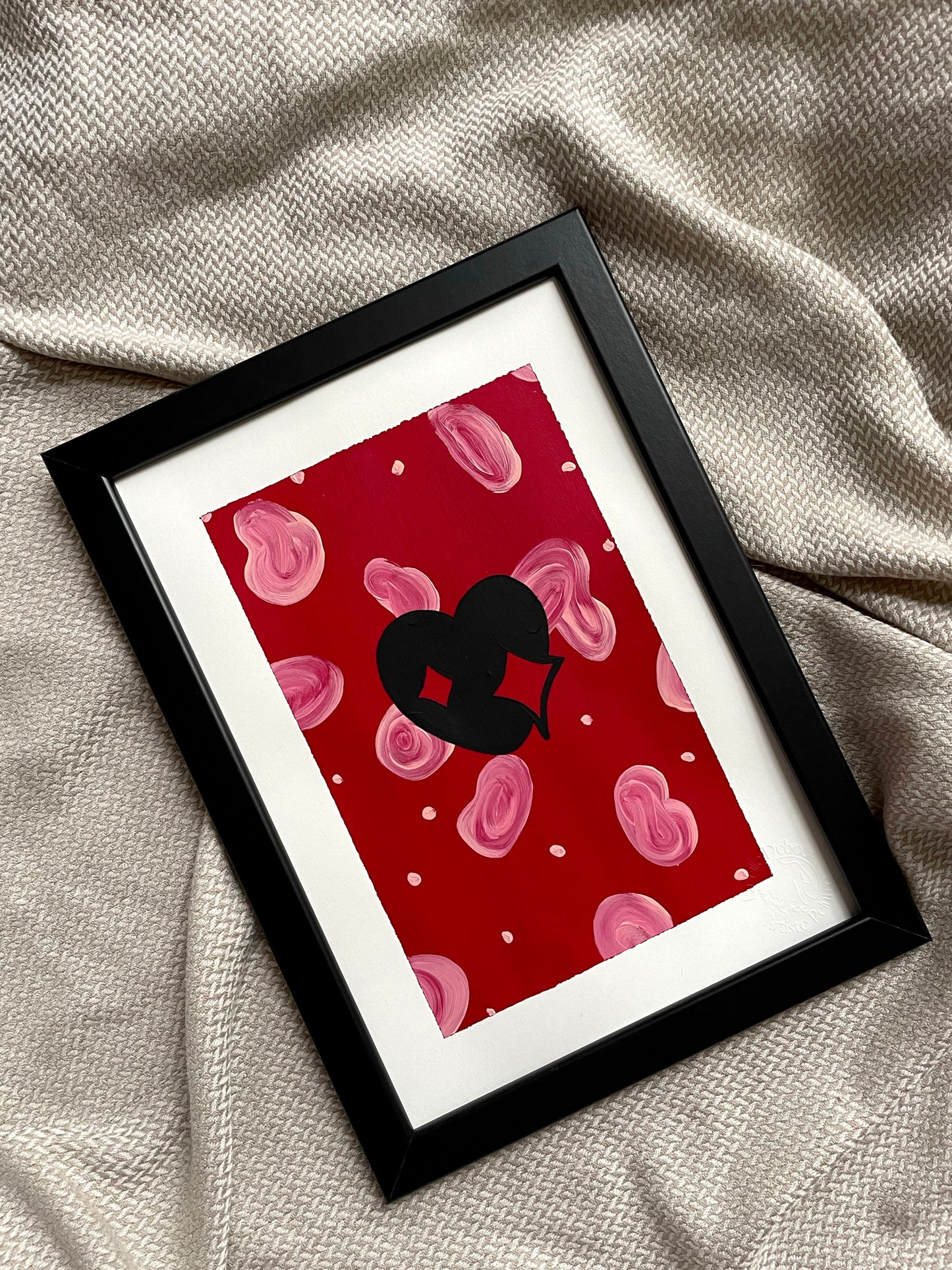70's Heart - Acrylique sur papier