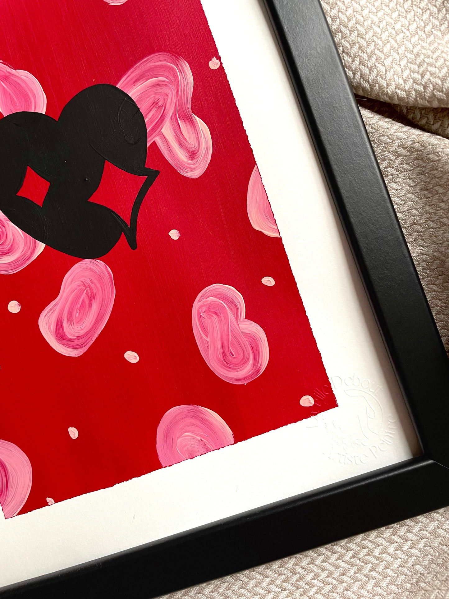 70's Heart - Acrylique sur papier
