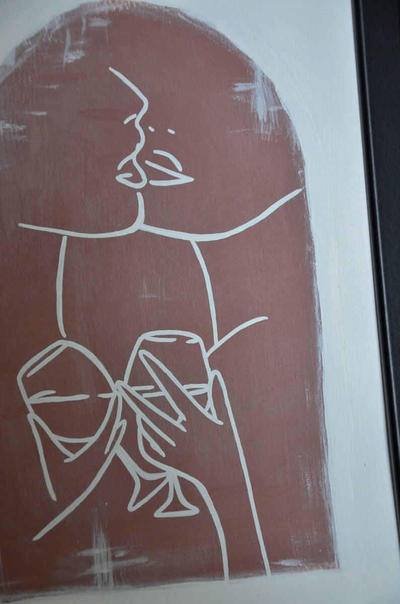 Kiss Girls - Acrylique sur papier