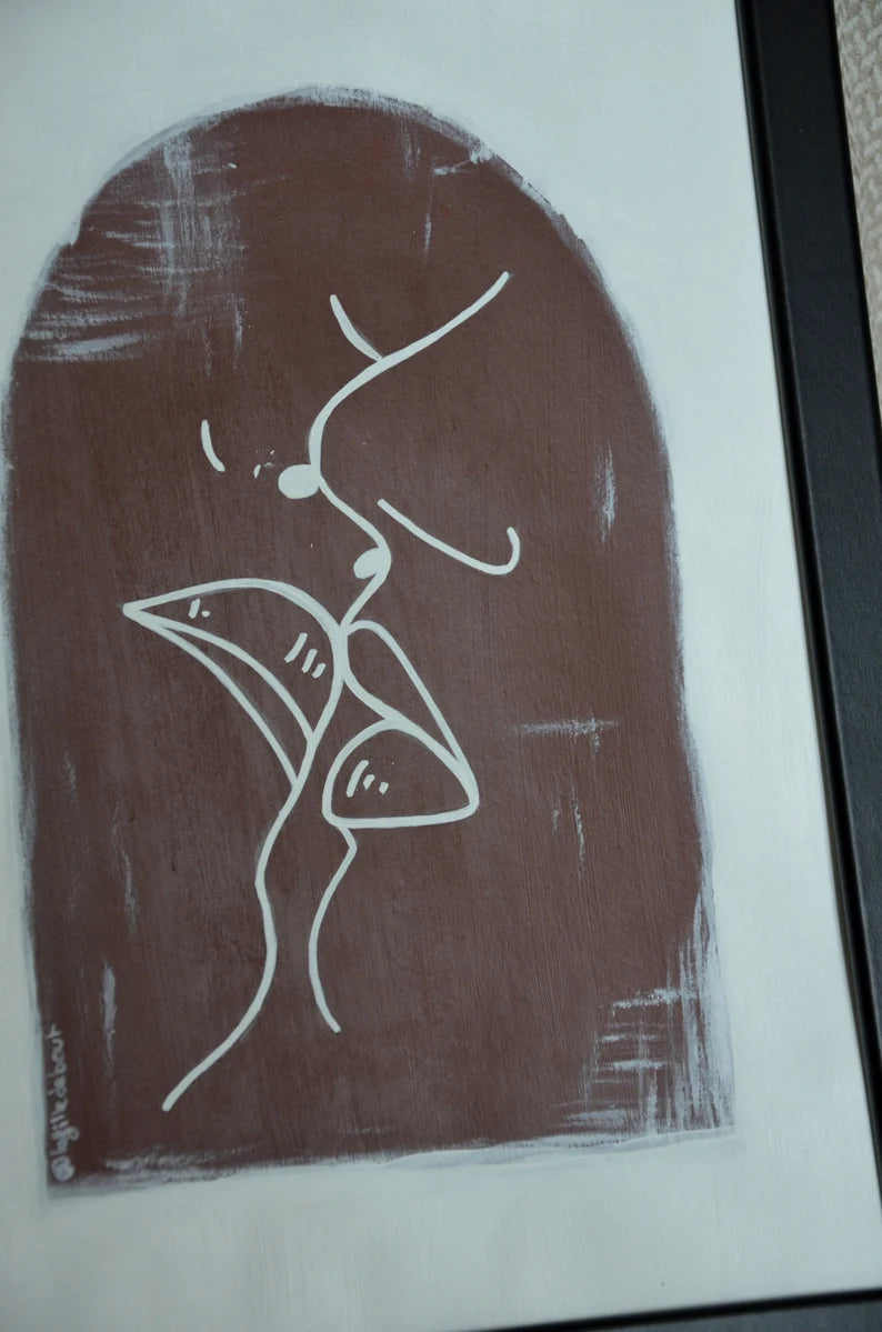 Kiss Girls #2 - Acrylique sur papier