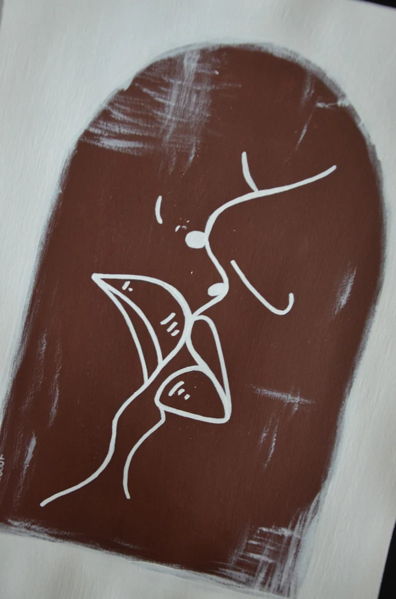 Kiss Girls #2 - Acrylique sur papier