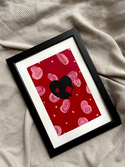 70's Heart - Acrylique sur papier