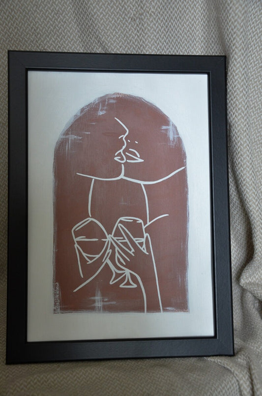Kiss Girls - Acrylique sur papier