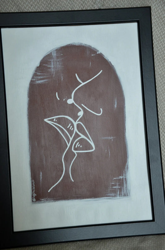 Kiss Girls #2 - Acrylique sur papier